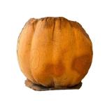 O - Vintage Paper Mache Pumpkin - Decorative Halloween Jack-O