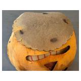 O - Vintage Paper Mache Pumpkin - Decorative Halloween Jack-O