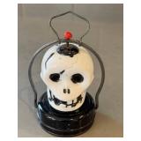CF - Vintage Skull Lantern Halloween Decor - 1950s-60s, untested