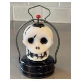 CF - Vintage Skull Lantern Halloween Decor - 1950s-60s, untested
