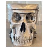 O - Artisan-Crafted Industrial Piston-Head Skull Sculpture