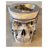 O - Artisan-Crafted Industrial Piston-Head Skull Sculpture