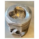 O - Artisan-Crafted Industrial Piston-Head Skull Sculpture