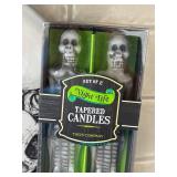 LR - Skull Tray with Night Life Skeleton Candles (Set of 4) & The Book of Skulls