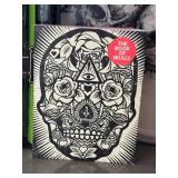 LR - Skull Tray with Night Life Skeleton Candles (Set of 4) & The Book of Skulls