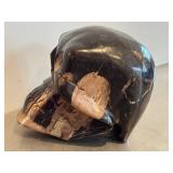 Petrified Wood Skull Sculpture - Indonesia