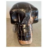 Petrified Wood Skull Sculpture - Indonesia