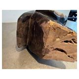 Petrified Wood Skull Sculpture - Indonesia