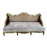 LR - Custom Sofa - Luxurious Fabric, Gold Carved Frame