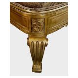 LR - Custom Sofa - Luxurious Fabric, Gold Carved Frame