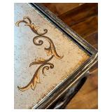 LR - Two-Tier Console Table with Reverse Painted Glass