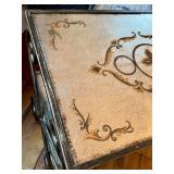 LR - Two-Tier Console Table with Reverse Painted Glass