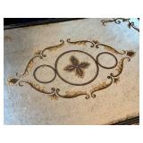 LR - Two-Tier Console Table with Reverse Painted Glass