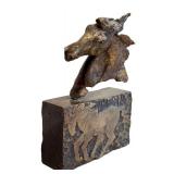 O - Heidi Hay Bronze Sculpture Horse Head Study