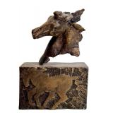 O - Heidi Hay Bronze Sculpture Horse Head Study