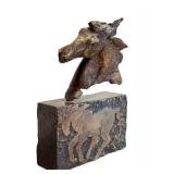 O - Heidi Hay Bronze Sculpture Horse Head Study