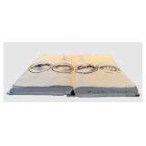 K - Original Work of Art - Black & White Eye Drawing on Book Pages