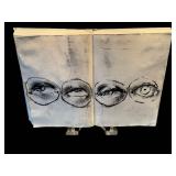 K - Original Work of Art - Black & White Eye Drawing on Book Pages