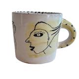 Amy Sabrina 1999 Coffee Mug - Hand-Painted Faces