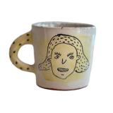 Amy Sabrina 1999 Coffee Mug - Hand-Painted Faces