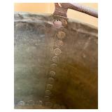 Large Antique Copper Bucket - Round-Bottom / Antique Copper Coal Bucket