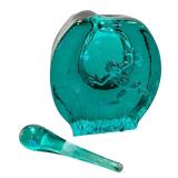 CF - Artisan Hand-Blown Glass Dauber Perfume Bottle - Signed