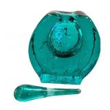CF - Artisan Hand-Blown Glass Dauber Perfume Bottle - Signed