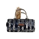 Sergio Bustamante Handbag - Ladder Figures Print