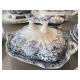 K - Antique Blue & White Transferware Children
