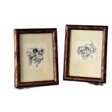 KP - Kristos Framed Original Drawings - 6x8 (Lot of 2)