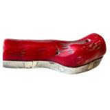 Rebecca Collins Red Coral Sterling Brooch