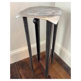 Metal Artisan Accent Table, Hammered Finish