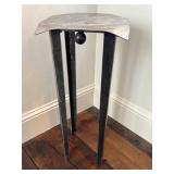 Metal Artisan Accent Table, Hammered Finish