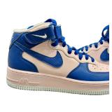 Nike Air Force 1 High - Pink/Beige with Royal Blue Overlays - US 7.5