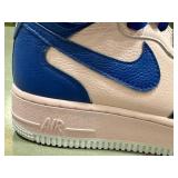 Nike Air Force 1 High - Pink/Beige with Royal Blue Overlays - US 7.5
