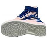 Nike Air Force 1 High - Pink/Beige with Royal Blue Overlays - US 7.5