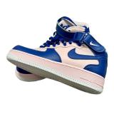 Nike Air Force 1 High - Pink/Beige with Royal Blue Overlays - US 7.5