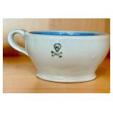 CB - Stoneware Mugs (Lot of 3) - Floral Bird Crest, Crest Emblem & Skull Motif