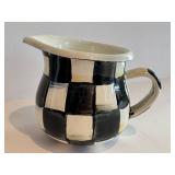 Mackenzie-Childs Courtly Check Creamer / Enamelware Pitcher - 2.75 in Tall
