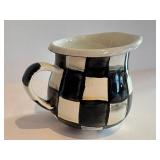 Mackenzie-Childs Courtly Check Creamer / Enamelware Pitcher - 2.75 in Tall