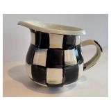 Mackenzie-Childs Courtly Check Creamer / Enamelware Pitcher - 2.75 in Tall