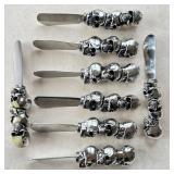 K - Boston Warehouse Skull-Handled Spreaders 8-Pack Stainless Steel
