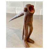 O - Wooden Abstract Monkey? Sculpture - Hand-Carved
