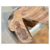O - Wooden Abstract Monkey? Sculpture - Hand-Carved