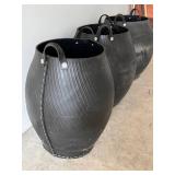 Recycled Rubber Tire Planter Baskets - (Lot of 3)