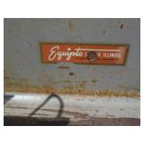 Metal work bench. 70" long. As shown.