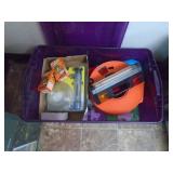 Orgainer with misc electrical. As shown. CASH ON SITE ONLY. PICKUP IS MONDAY MAY 4TH FROM 11 AM TO 4 PM. REGARDLESS WHAT THE SCHEDULE STATES.