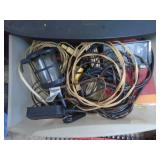 Orgainer with misc electrical. As shown. CASH ON SITE ONLY. PICKUP IS MONDAY MAY 4TH FROM 11 AM TO 4 PM. REGARDLESS WHAT THE SCHEDULE STATES.