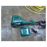 Masterforce 80 volt weed trimmer with battery & charger. As shown. CASH ON SITE ONLY. PICKUP IS MONDAY MAY 4TH FROM 11 AM TO 4 PM. REGARDLESS WHAT THE SCHEDULE STATES.