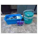 Bissel big green machine with wand. But not pictured. As shown. Includes tub of hardware. CASH ON SITE ONLY. PICKUP IS MONDAY MAY 4TH FROM 11 AM TO 4 PM. REGARDLESS WHAT THE SCHEDULE STATES.